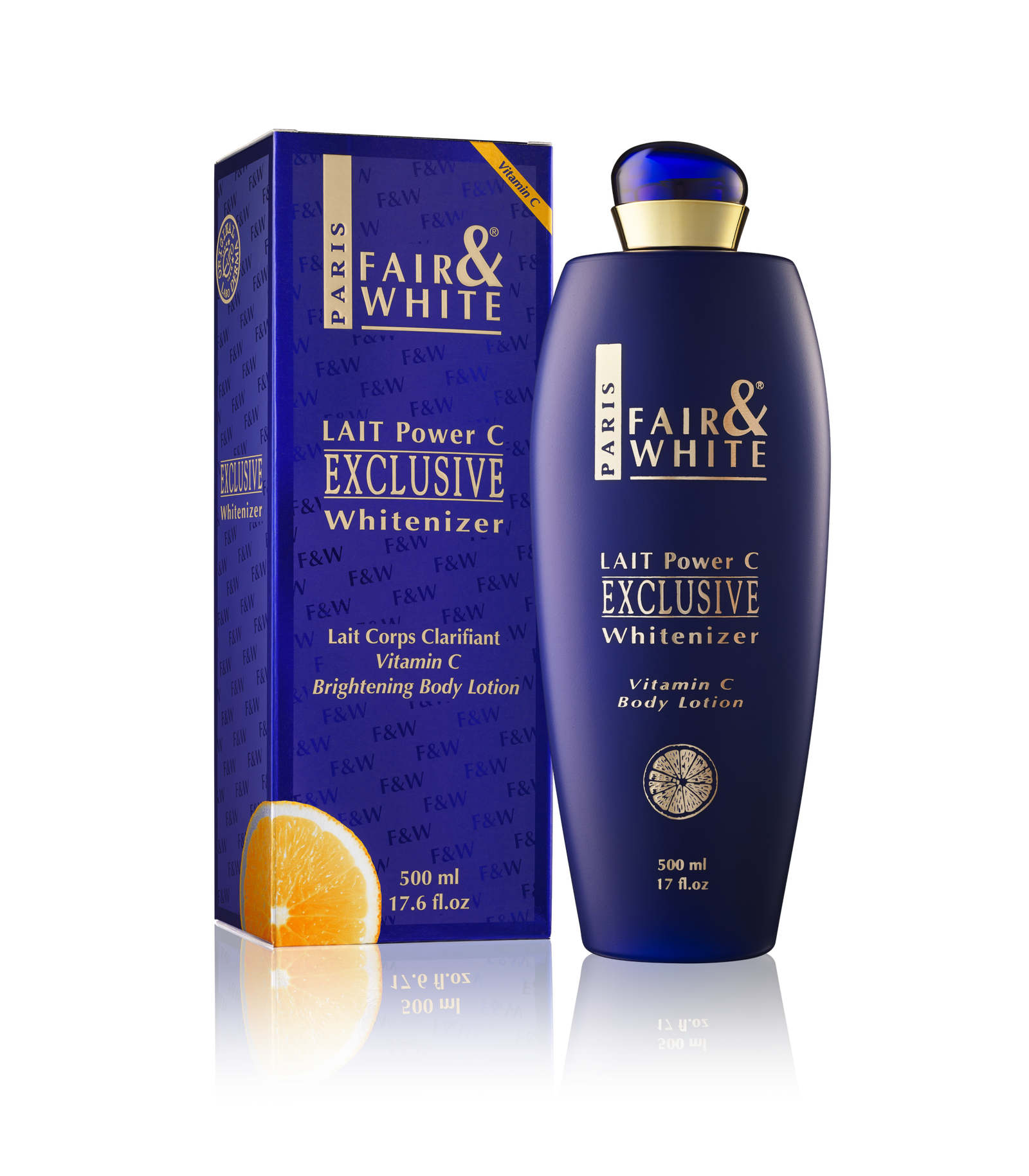 ExclusiveVitaminC_LaitPowerC_pp FAIR&WHITE EXCLUSIVE WHITENIZER VIT C BRIGHTENING BODY LOTION 500ML - الصورة 1