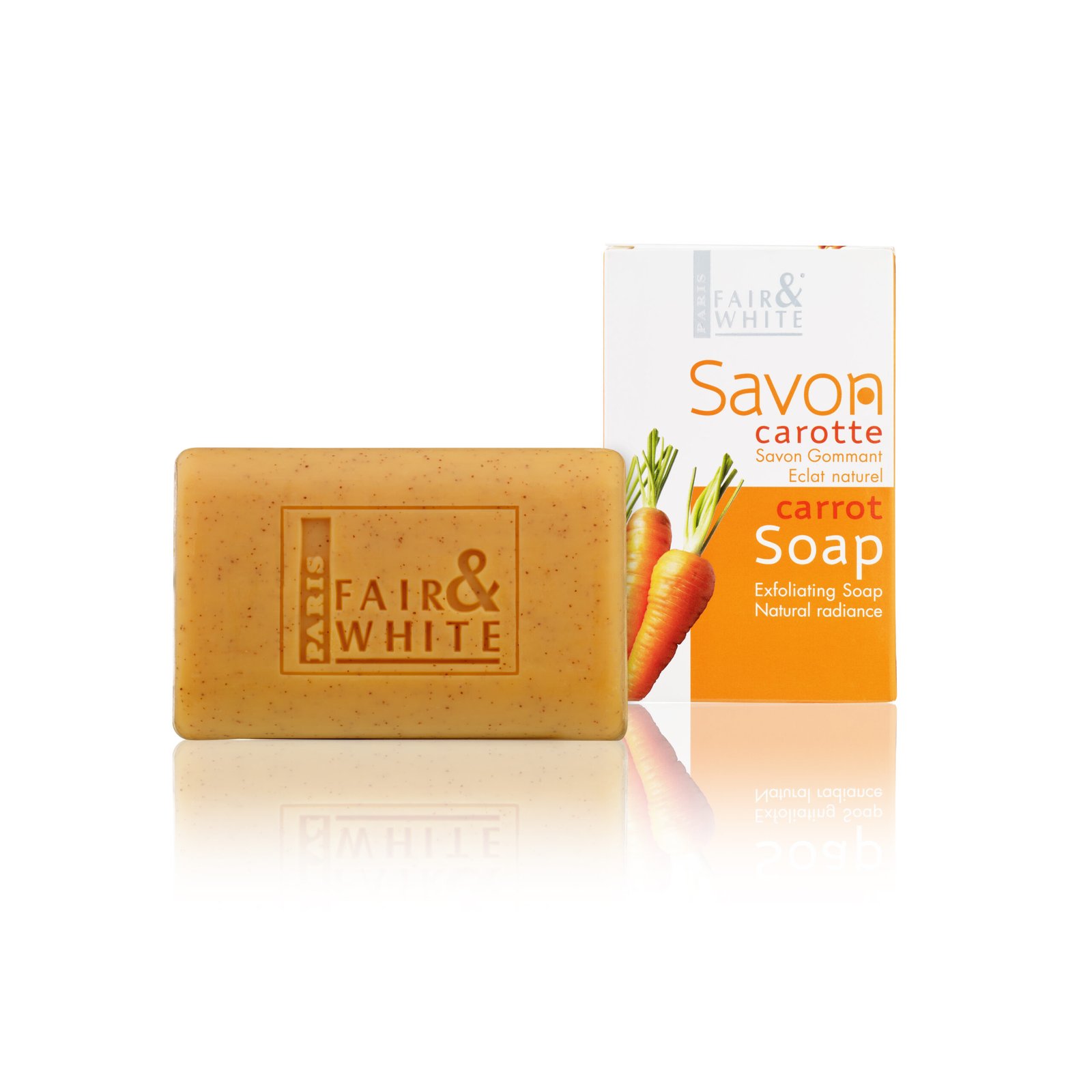 FW-Original-Carotte-Savon-200gr-b FAIR&WHITE ORIGINALCARROT EXFOLIATING SOAP - الصورة 1