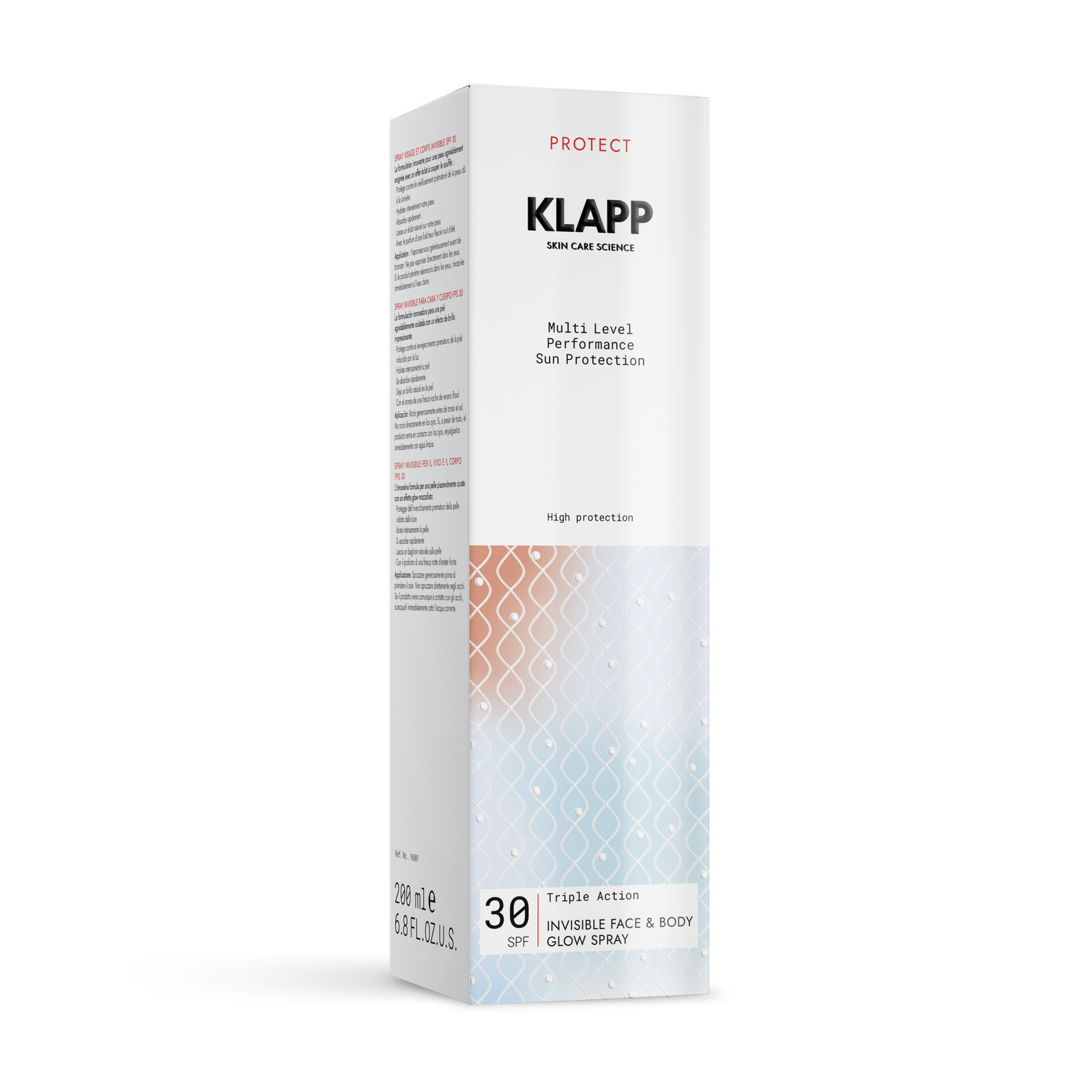 Protect MLP Invisible Body Glow SPF 30 ml Secondary Pack KLAPP Multi Level Performance Sun Protection Invisible Face & Body Glow Spray SPF 30 - الصورة 1